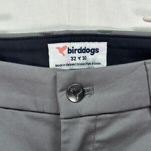 Birddogs Pants Mens 32 x 28 Gray Stretch Chino Performance Golf (tag 30"L)